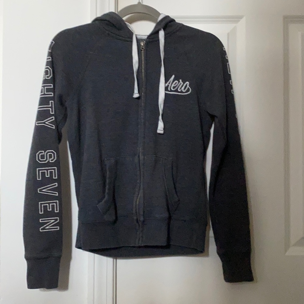 Gray Aeropostale zip up sweatshirt extra small.